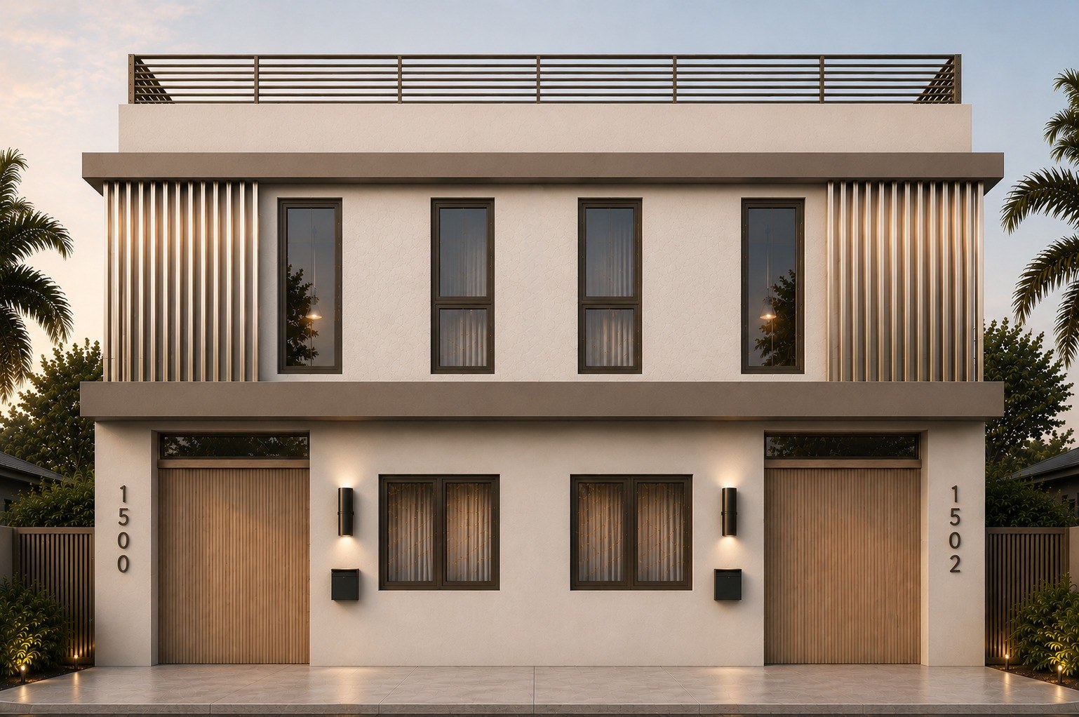 Rendering of the new townhomes at 1500 and 1502 Southwest 23rd Street, Miami